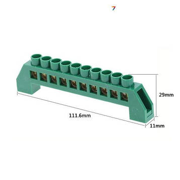 Bridge-T-10P-Green Довжина 111,6 мм. Висота 29 мм. Ширина 11 мм. Колір зелений, 10 pin