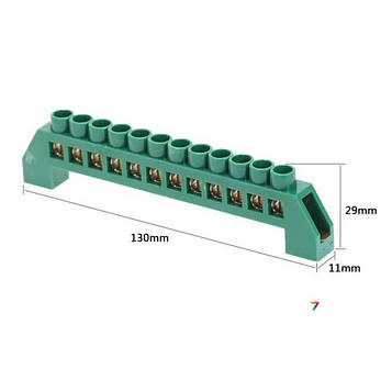 Bridge-T-12P-Green Довжина 130 мм. Висота 29 мм. Ширина 11 мм. Колір зелений, 12 pin