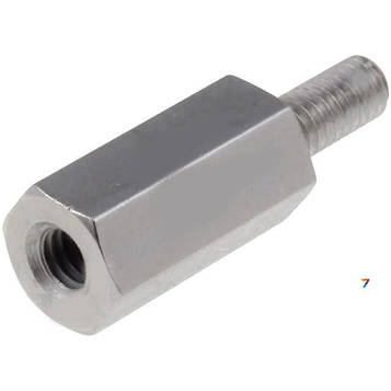 TFM-Ni-M2.5X10 Дистанціюється стійка з різьбленням: латунь: 10мм: нікель: Ключ: 5,5мм