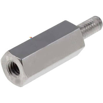 TFM-Ni-M2.5X12 Дистанціюється стійка з різьбленням: латунь: 12мм: нікель: Ключ: 5,5мм