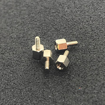 TFM-Ni-M2.5X5 Дистанціюється стійка з різьбленням: латунь: 5мм: нікель: Ключ: 5,5мм