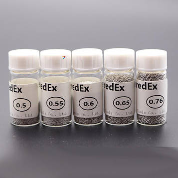 BGA-Solder-Balls-0.25mm-25K Олов'яно-свинцеві кульки для пайки BGA (реболлінга). Діаметр 0,25 мм. 25 000 шт.