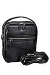 Чоловіча шкіряна барсетка Desisan 1015-01 чорна, фото 2