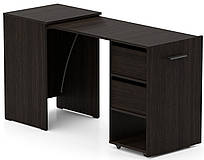 Стіл трансформер для дому та офісу тумба з відкритою полицею та двома шухлядами Hobana Хобана Ш2 Венге Knap Knap