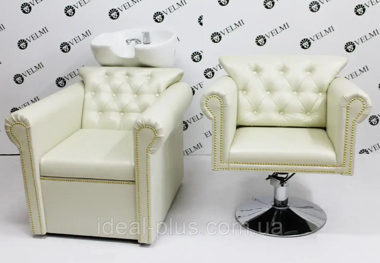 Комплект меблів для перукарні Lili Circle меблі в салон краси White