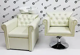 Комплект меблів для перукарні Lili Circle меблі в салон краси White