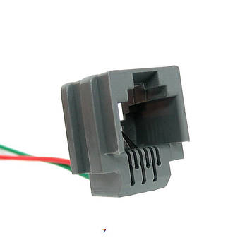 RJ11-623K 6P2C 150mm Комутаційний роз'єм із проводами 150 мм