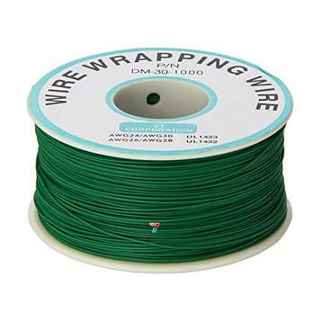 Провод для монтажу 30AWG 250м - Зелений Монтажний провід одножильний. Діаметр жили: 30AWG (0,25 мм) Котушка 250 метрів. Колір