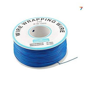 Провод для монтажу 30AWG 250м - Синій Монтажний провід одножильний. Діаметр жили: 30AWG (0,25 мм) Котушка 250 метрів. Колір