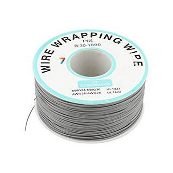 Провод для монтажу 30AWG 250м - Сірий Монтажний провід одножильний. Діаметр жили: 30AWG (0,25 мм) Котушка 250 метрів. Колір
