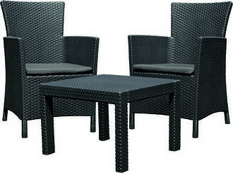 Комплект садових меблів Keter Rosario balcony set, графіт - прохолодний сірий