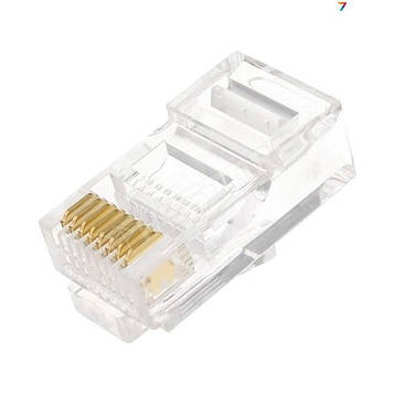 EMP881AR200 Роз'єм: RJ45: вилка: PIN:8: Контакти: фосфор-бронза: позолота, круглий провід