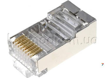 EMP881AR201 Роз'єм: RJ45: вилка: PIN:8: екранований: Матеріал контакту фосфор-бронза, покриття позолота: UL94V-2, на круглий