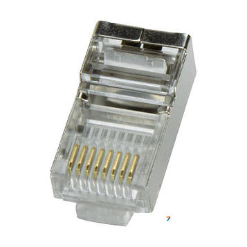 LOG-MP0003 Вилка, RJ45, PIN: 8, Кат: 5e, екранований, Конф: 8p8c, на провід