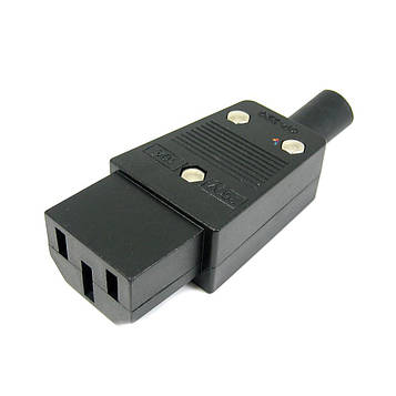 AC-102 220V гніздо на кабель 3 контакту.
