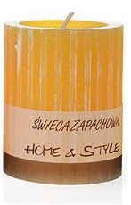 Свічка циліндр грейпфрут 80х150мм. жовта, фото 1