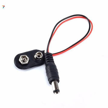 6F22-I-Connector Кабель-перехідник DC 5,5х2,1 мм. - роз'єм 6F22.