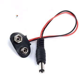 6F22-T-Connector Кабель-перехідник DC 5,5х2,1 мм. - роз'єм 6F22.