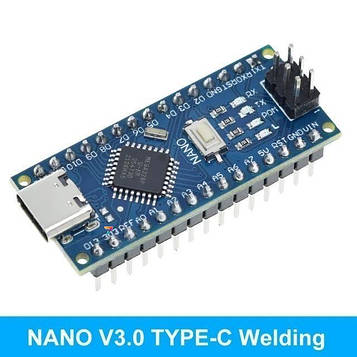 Arduino Nano v3.0 - Type-C USB Welding Пристрій для роботи з макетними платами на мікроконтролері ATmega328 та чіпі CH340C