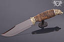 Ніж ручної роботи «Кельтський ведмідь» 150х36х2.3мм з інструментальної сталі та рукояттю з горіха, фото 2