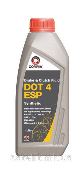 Гальмівна рідина Comma Brake Clutch Fluid Dot 4 ESP (1л), J1703