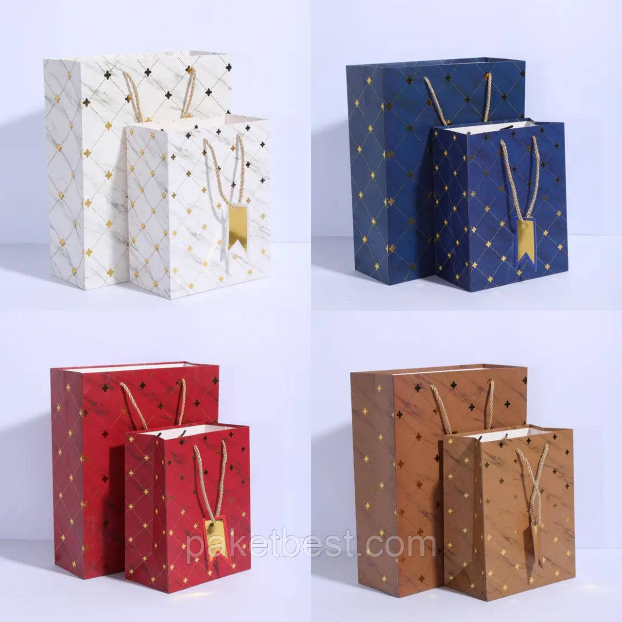 Подарунковий Пакет Преміум( 12х15х6,5) набір - 4малюнки