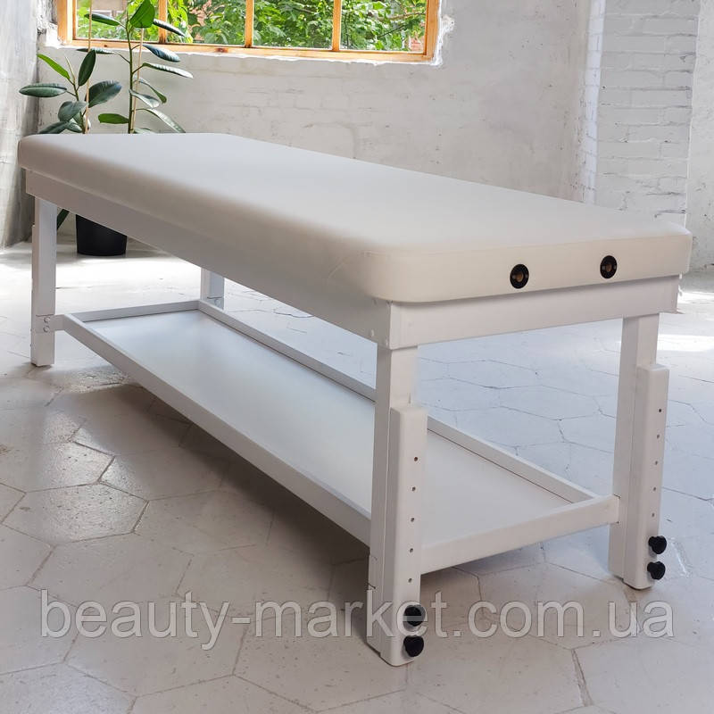 Стаціонарний масажний стіл KP-9 White