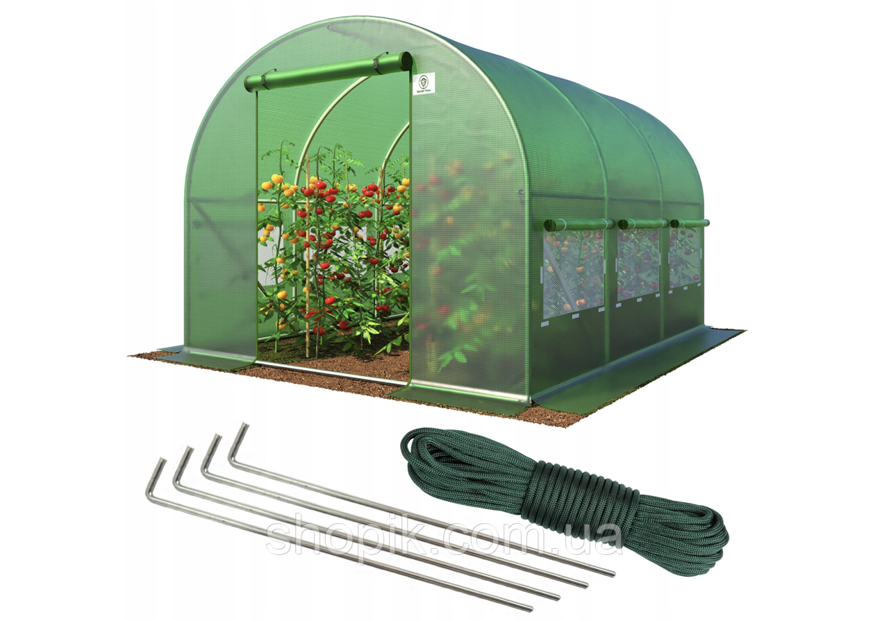Теплиця садова для дому та дачі, Готові дачні парники Garden Rosa 6м2 (300х200х200см) Польща Shopik