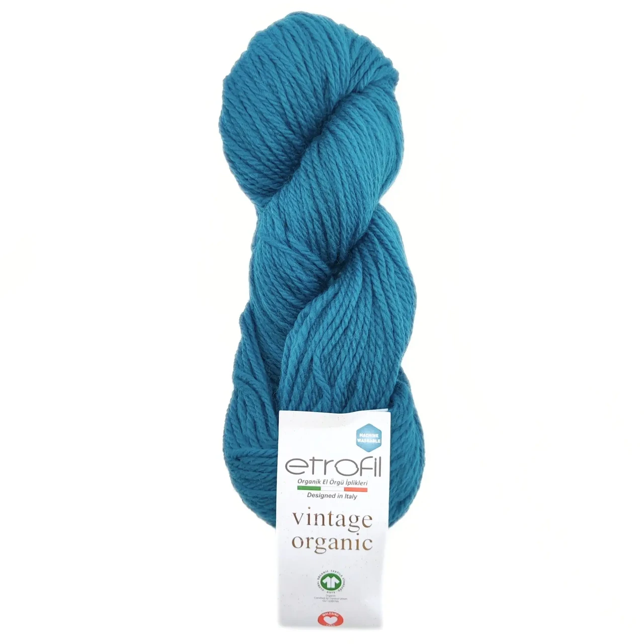 Пряжа Vintage Organic/Вінтаж Органік, бірюзовий 75178, Etrofil