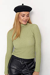 Жіночий гольф жатка — салатовий колір, S (є розміри)