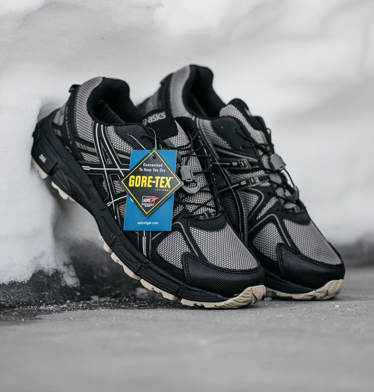 Чоловічі зимові Термо кросівки Asics Gel-Kahana 8 Gore-TEX Grey Взуття Асікс Гель Кахана Гортекс сірі теплі осінь зима