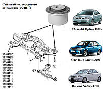 Сайлентблок підрамника Chevrolet Lacetti (J200)   + Nubira (J200)   + Optra (J200)