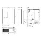 Оригінальна піч-камін із системою повітропроводів NORDICA Sharon Plus Natural stone — 10 кВт, фото 2