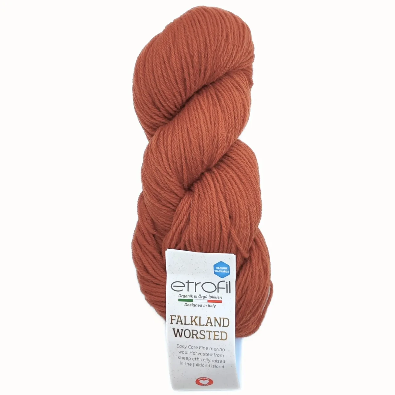 Пряжа Falkland Worsted/Фолкленд Ворстед, теракотовий Tawny 72075, Etrofil