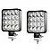 Додаткова світлодіодна LED лід міні/mini фара квадратна 48W 12-24V 16LED з режимом СТРОБОСКОП, фото 3