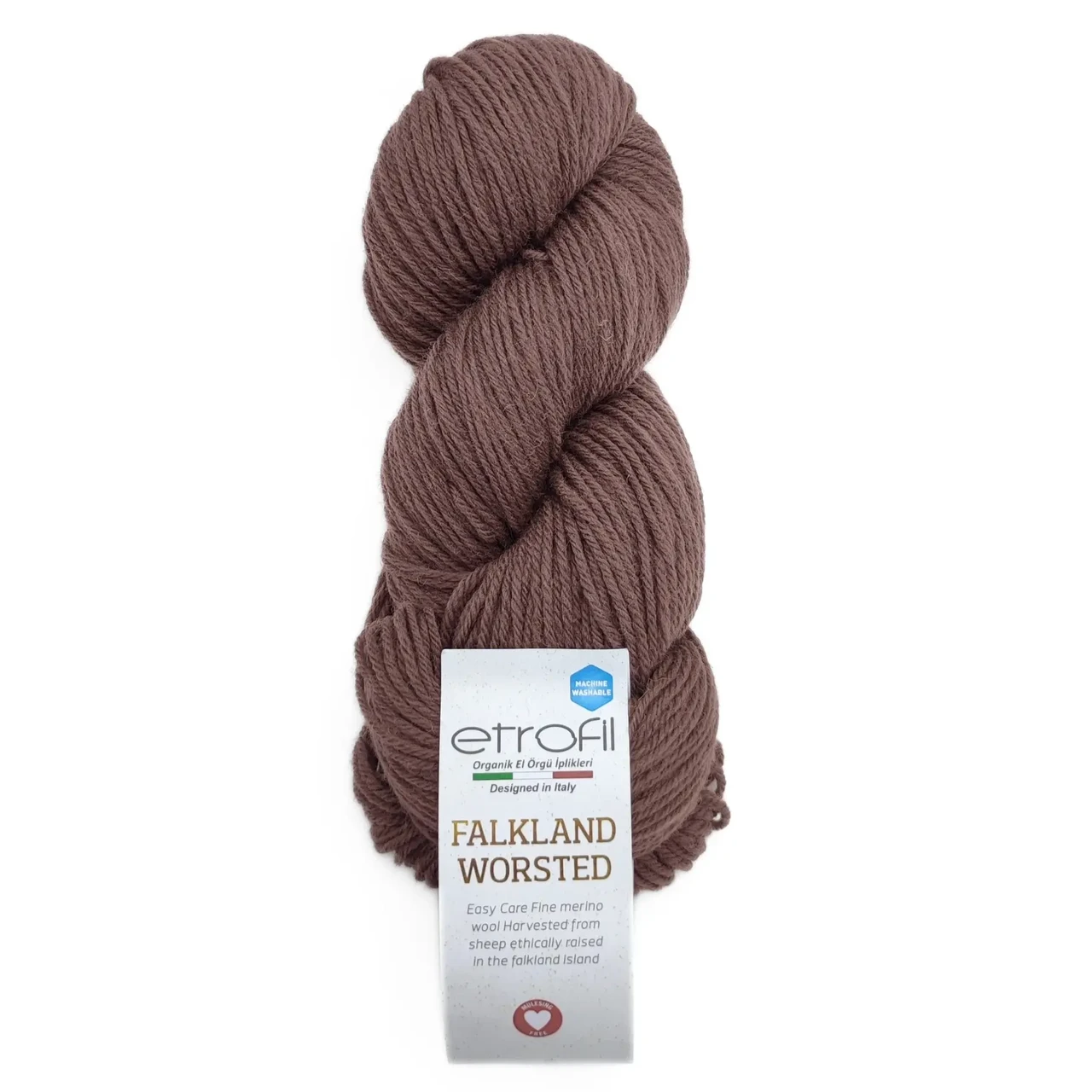 Пряжа Falkland Worsted/Фолкленд Ворстед, коричневий Rust 72130, Etrofil