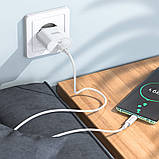 МЗП Hoco C94A Metro PD20W (1USB-C) + кабель Type-C to Type-C White, фото 6