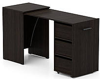 Стіл тумба-трансформер для офісу і вдома з висувними шухлядами Hobana Хобана Ш3 Венге Knap Knap