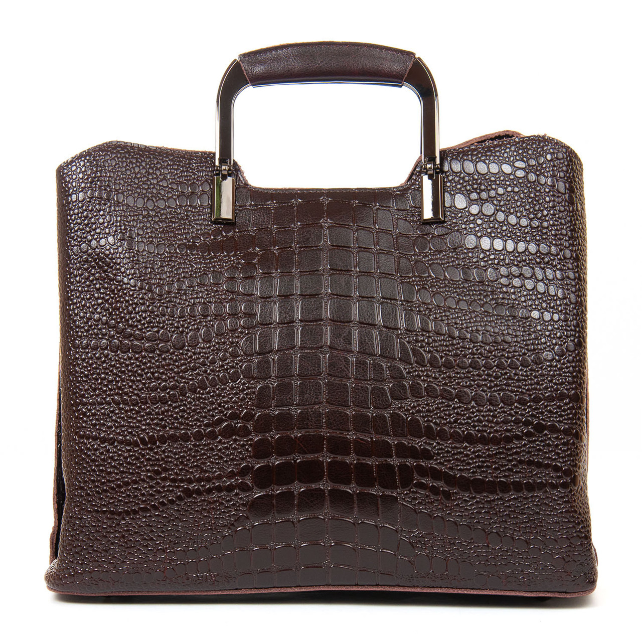 Сумка шопер жіноча шкіряна з короткими ручками ALEX RAI 1540-1 brown