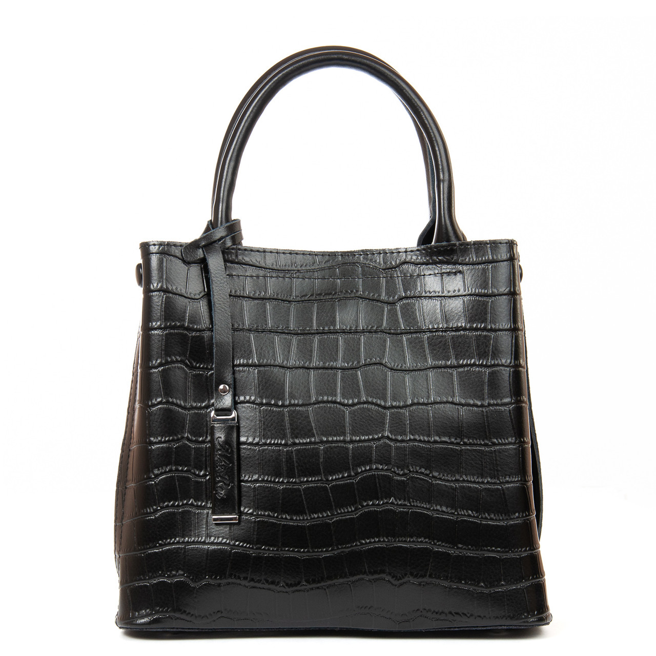 Сумка шопер жіноча шкіряна з короткими ручками ALEX RAI 1546-1 black