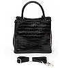 Сумка шопер жіноча шкіряна з короткими ручками ALEX RAI 1546-1 black, фото 3