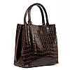 Сумка шопер жіноча шкіряна з короткими ручками ALEX RAI 1546-1 brown, фото 2