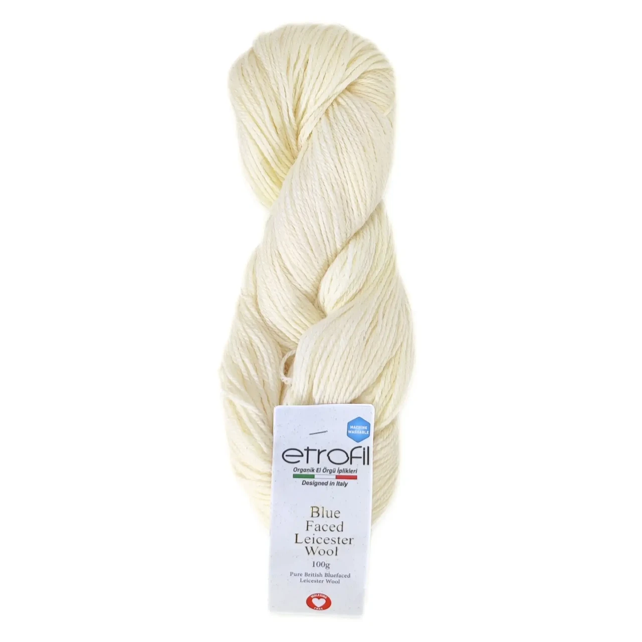Пряжа Blue Faced Leicester Wool/Блю Фейс Лейстер Вул, вершковий Natural Undyed 71023, Etrofil