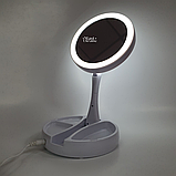 Настільне косметичне дзеркало з підсвічуванням Led Mirror Light TV-37, фото 3