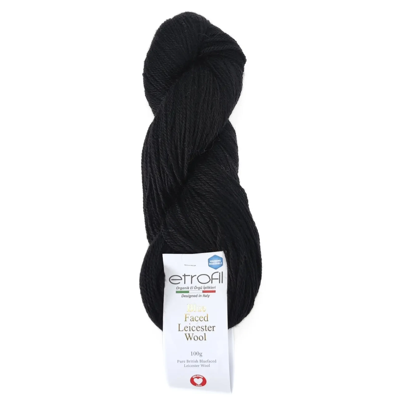 Пряжа Blue Faced Leicester Wool/Блю Фейс Лейстер Вул, чорний 79083, Etrofil
