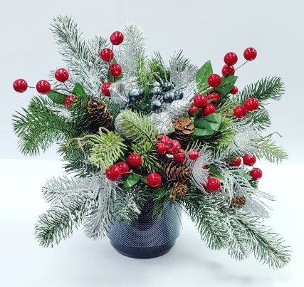 Новорічний композиція на кладовище 30*30см 1120.022, фото 1