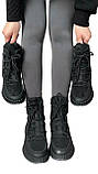 Зимові високі чорні черевики на хутрі 36, фото 2
