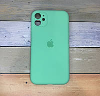 Чохол для iPhone 12 протиударний, з мікрофіброю, захистом камери. Soft Touch. М'ятний/ spearmint (50)