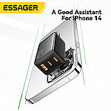 Зарядний пристрій Essager 65W GaN Charger Адаптер PD QC 4.0 3.0 Type C швидка зарядка Xiaomi Samsung Iphone, фото 5