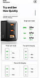 Зарядний пристрій Essager 65W GaN Charger Адаптер PD QC 4.0 3.0 Type C швидка зарядка Xiaomi Samsung Iphone, фото 6